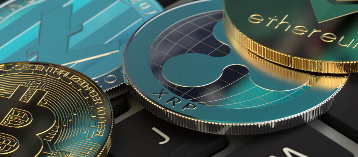 Representación de algunas de las principales criptomonedas