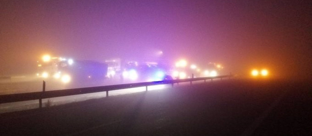Accidente múltiple en Castelldáns (Lérida)