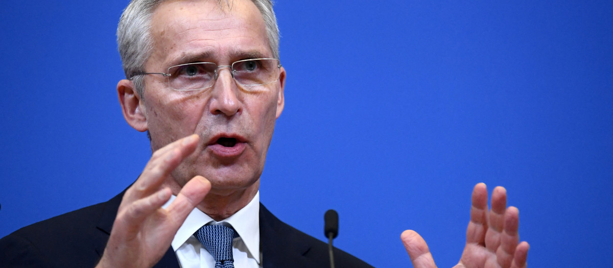 El secretario general de la OTAN, Jens Stoltenberg, habla durante una rueda de prensa