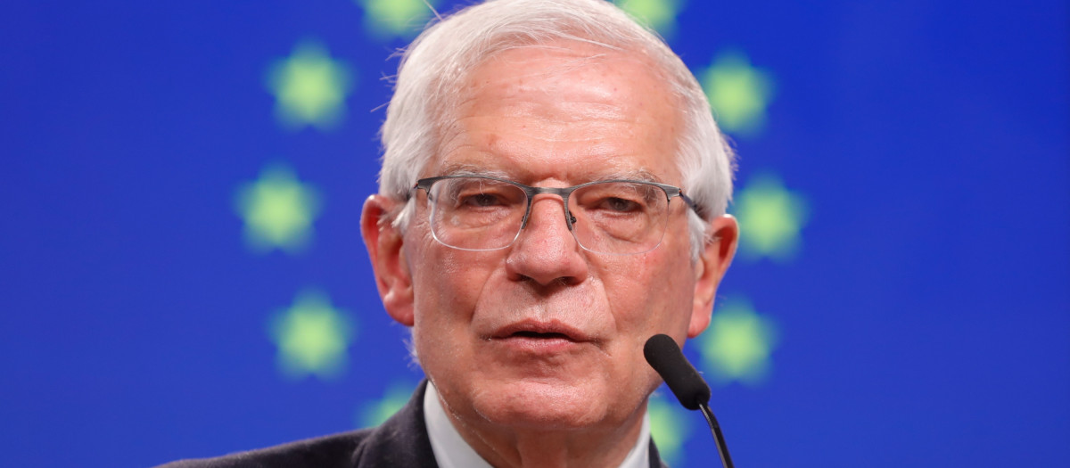 Josep Borrell durante una rueda de prensa en Bruselas