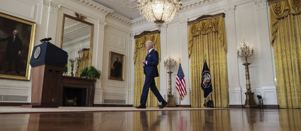 Joe Biden, en el Ala Oeste de la Casa Blanca, el pasado 19 de enero