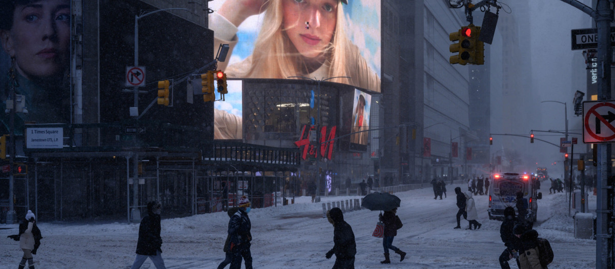 Nueva York cubierto de nieve