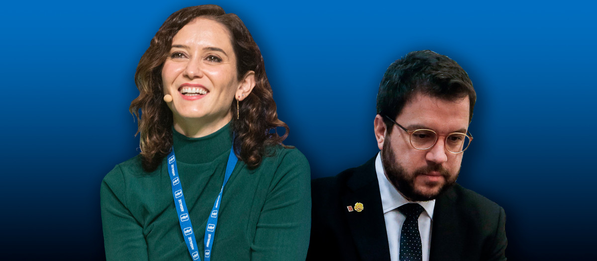 Montaje | Ilustración: Isabel Díaz Ayuso y Pere Aragonés