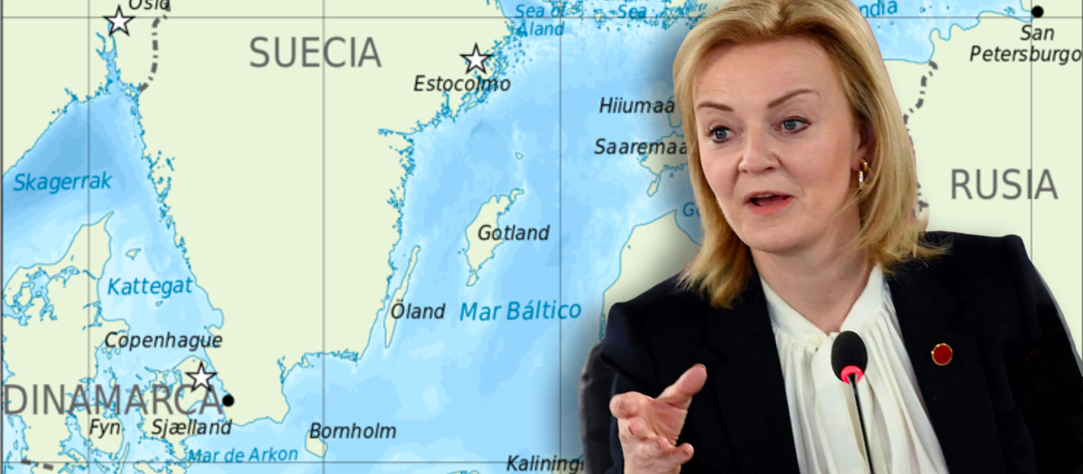 Liz Truss, ministra de Exteriores de Reino Unido, frente al "confuso" mar Báltico