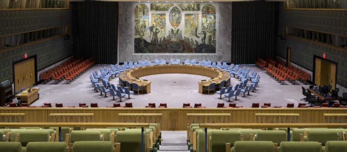 Salón de sesiones del Consejo de Seguridad de la ONU