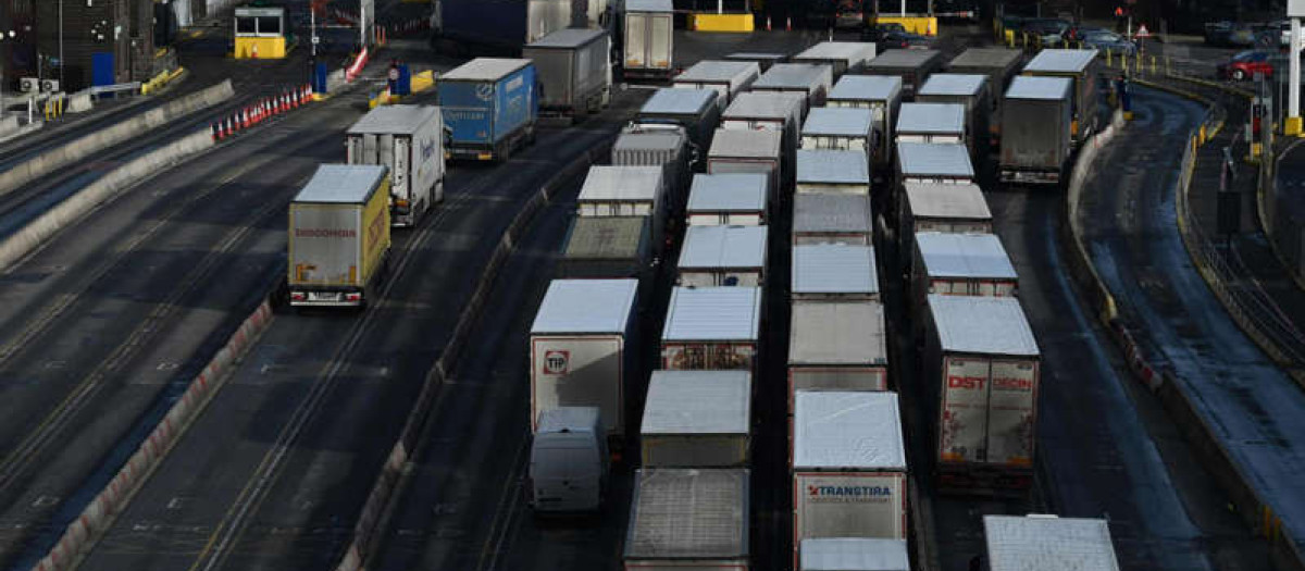 El tráfico de camiones en Dover