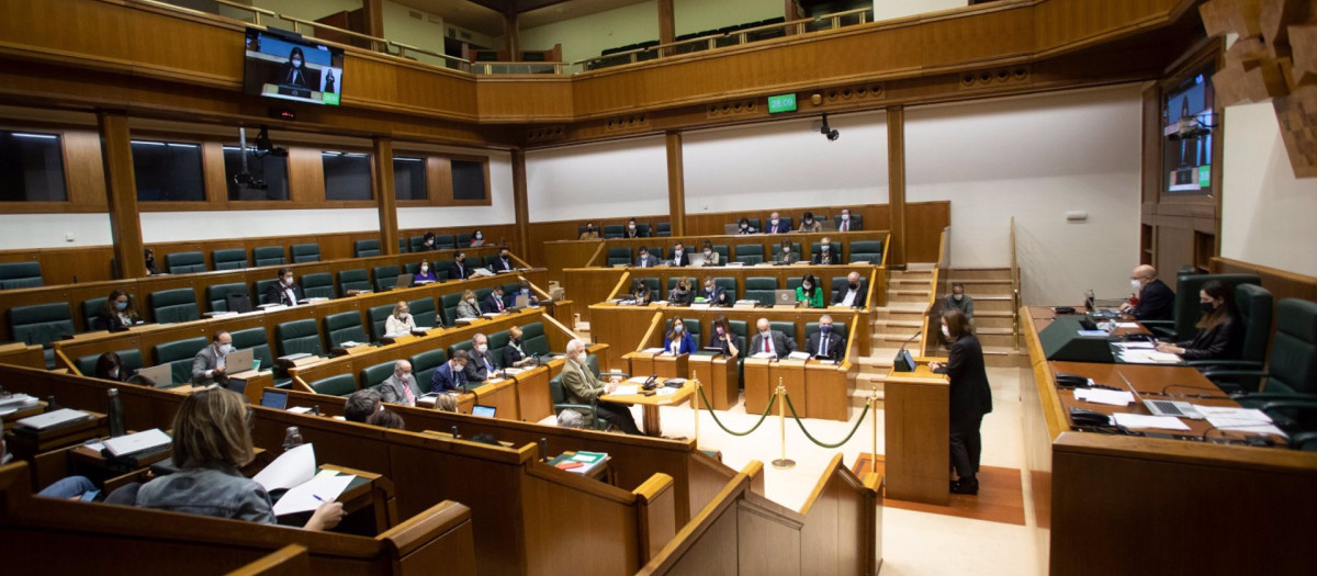 Una sesión plenaria del Parlamento vasco