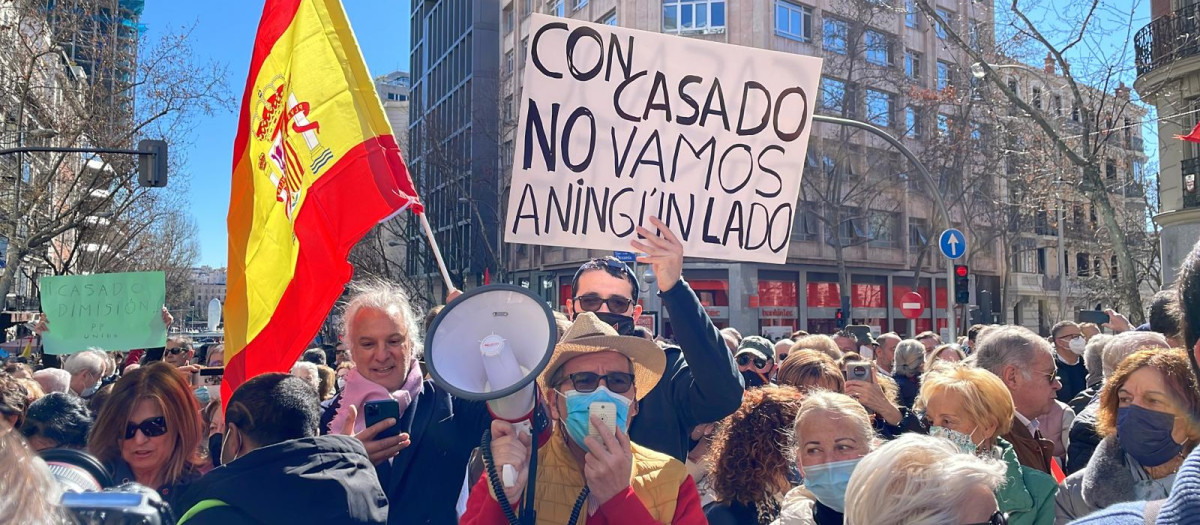 Manifestantes en Génova