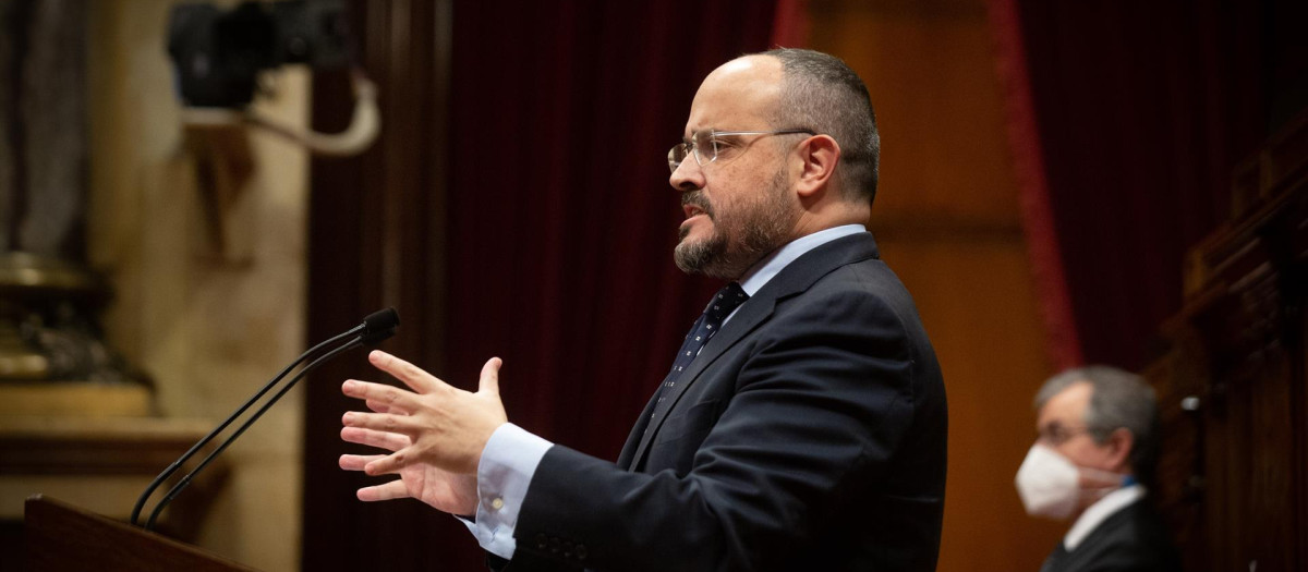 El líder del PP en el Parlament, Alejandro Fernández