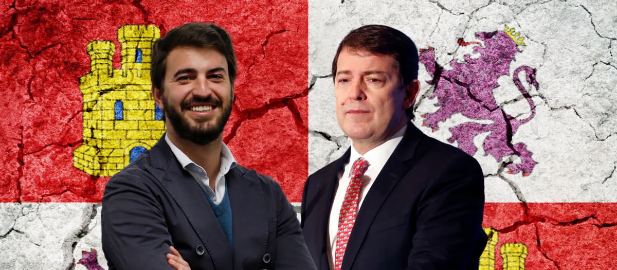 Los líderes de Vox y PP respectivamente, García-Gallardo y Fernández Mañueco en la región castellanoleonesa