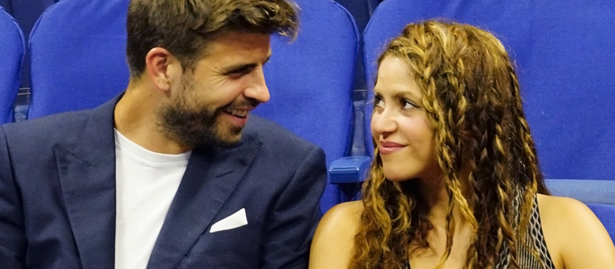 Gerard Piqué y Shakira durante un evento deportivo