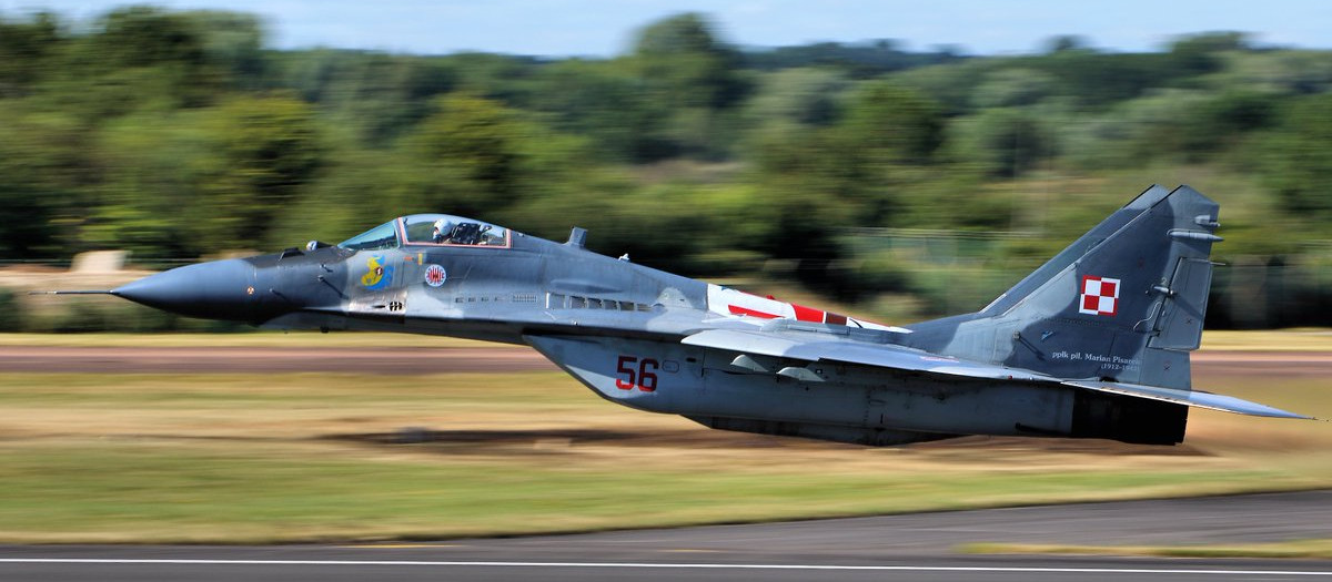 Un MiG-29 de la Fuerza Aérea Polaca