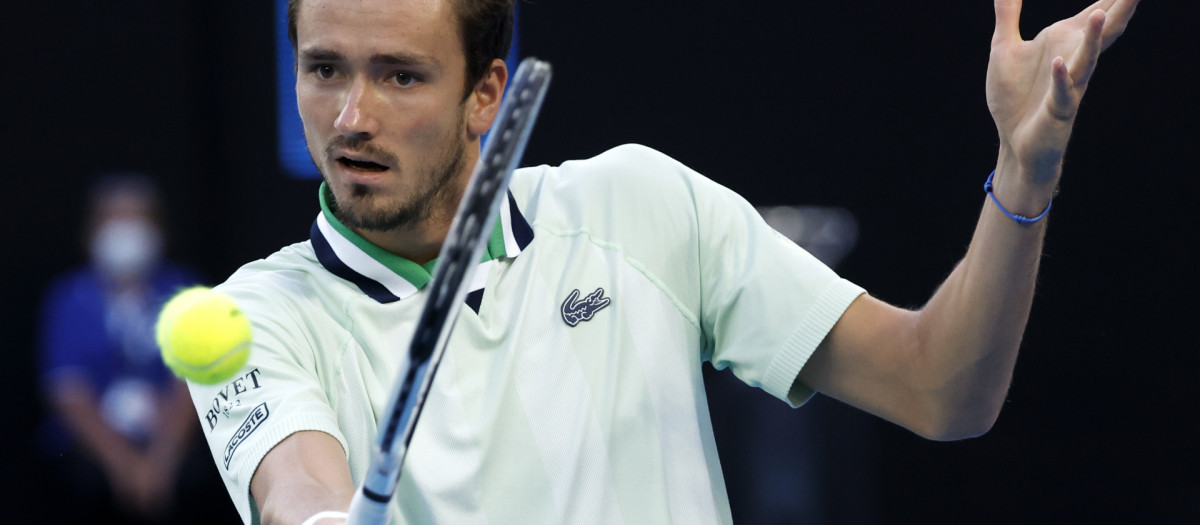 Daniil Medvedev durante la final del Open de Australia 2022