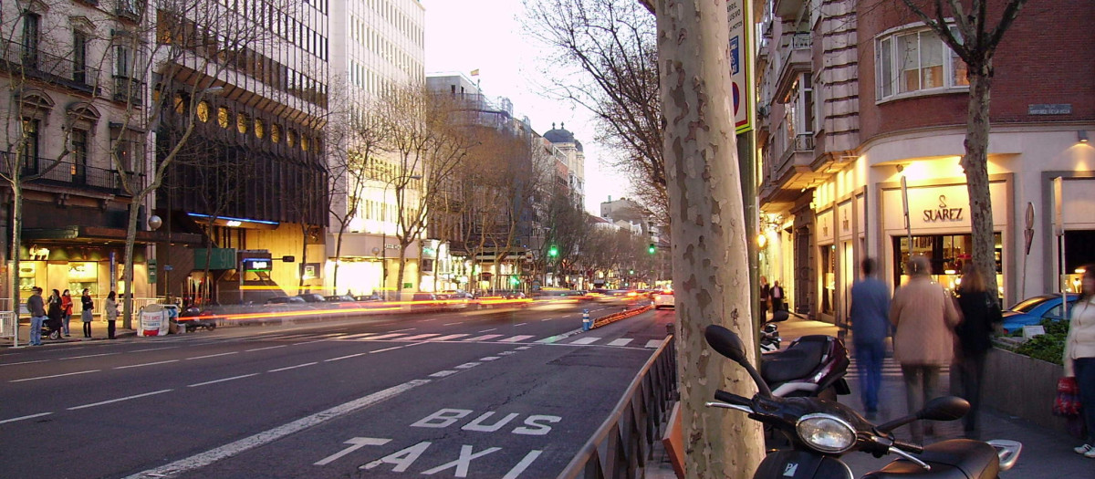 La calle Serrano de Madrid es una de las más afectadas.