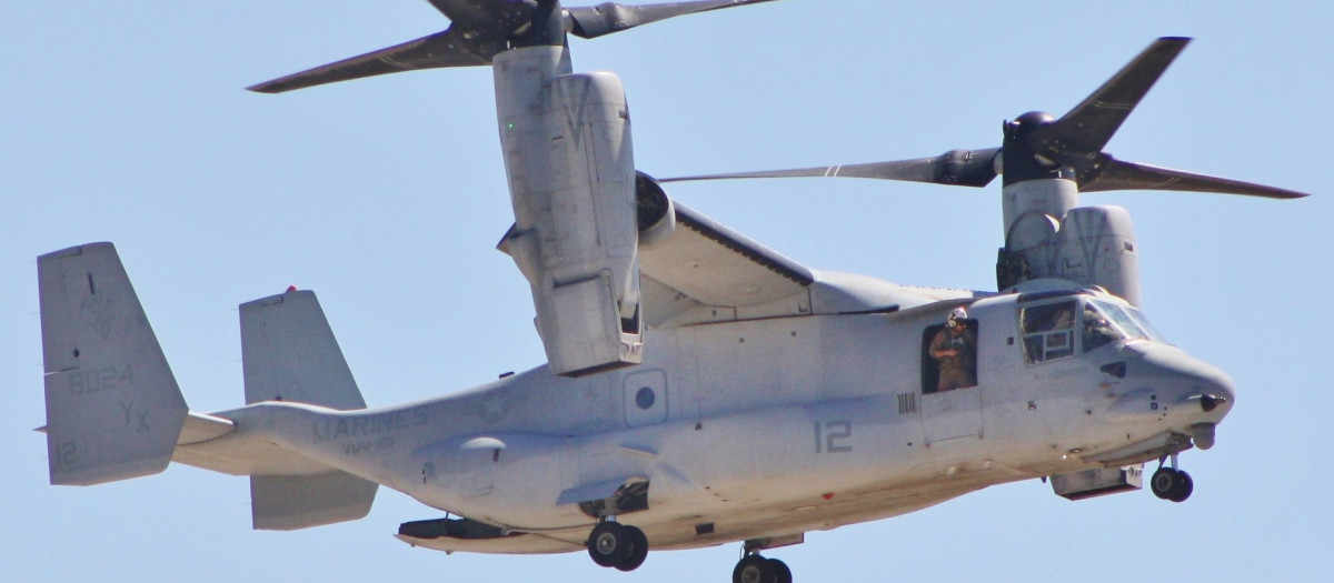 Bell-Boeing V-22 Osprey (águila pescadora en inglés), una aeronave militar polivalente como la accidentada en Noruega