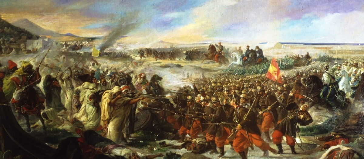 La Batalla de Tetuán . Óleo sobre lienzo. BIC, 1870