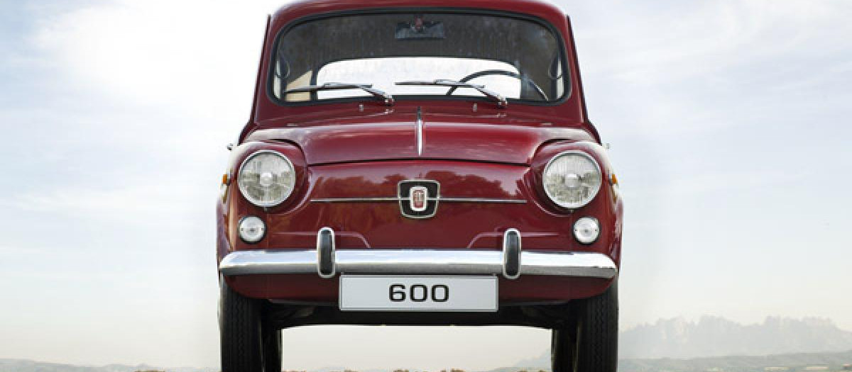 Un Seat 600 perteneciente a la colección de históricos de la marca.
