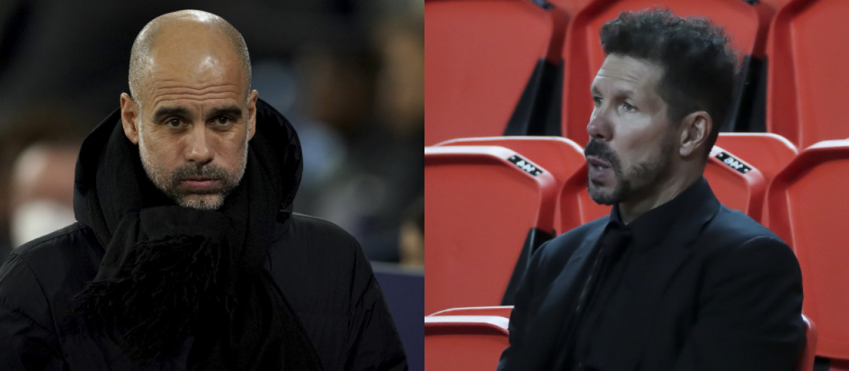 Guardiola y Simeone se enfrentan este martes en cuartos de final de la Champions League