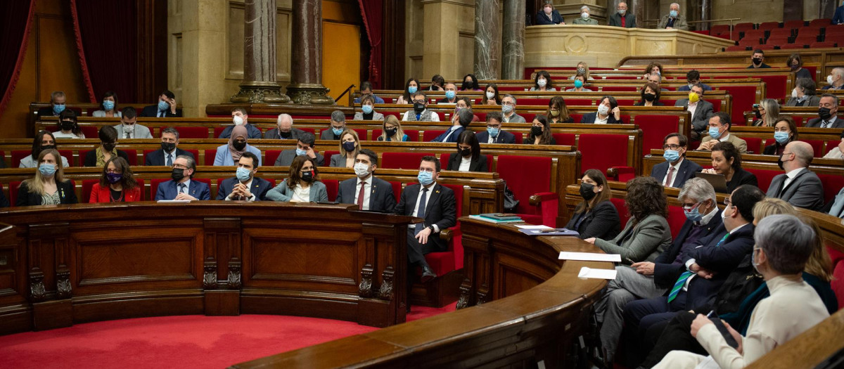 El Parlamento de Cataluña en sesión de control.