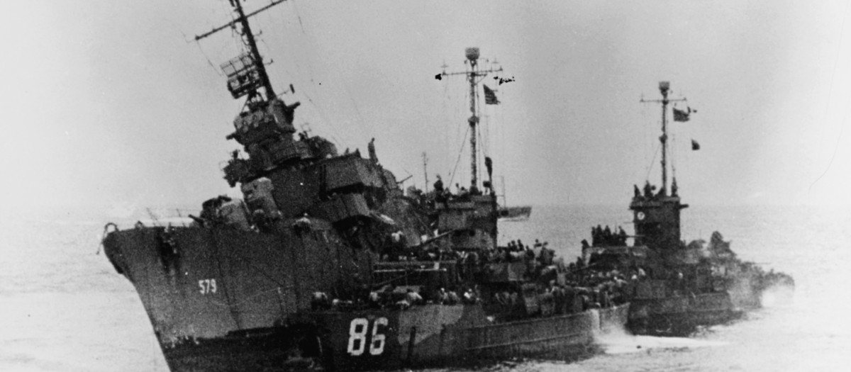 El USS William D. Porter dañado
