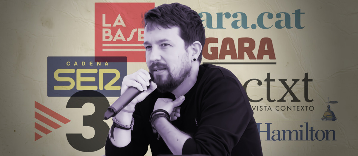 Infografía: algunos de los medios para los que trabaja Pablo Iglesias