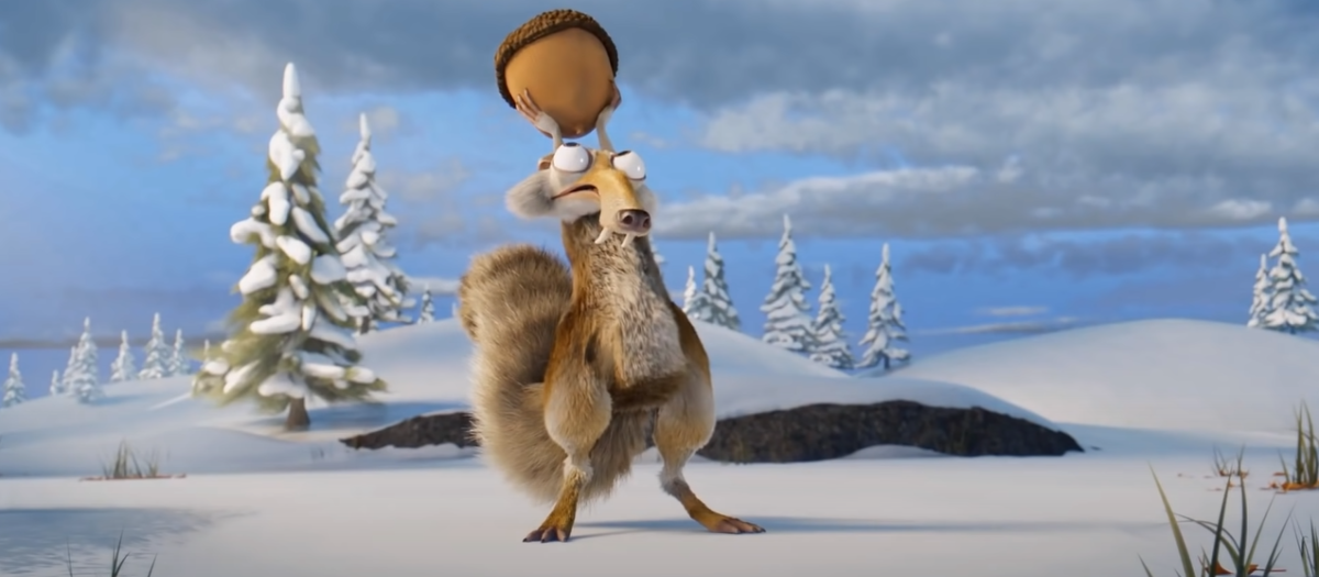 La ardilla Scrat y su amada bellota