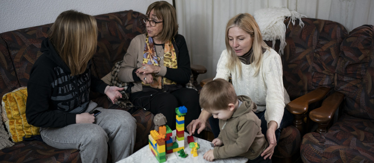 Una familia de refugiados ucranianos acogida en la localidad de Guisona​​​ (Lérida)