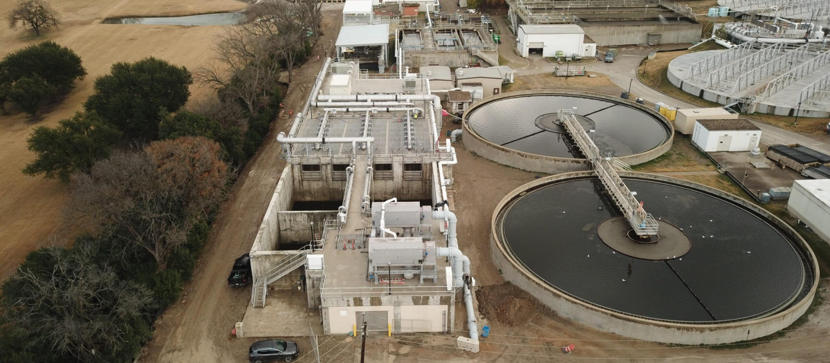 Planta de agua en el Estado de Texas