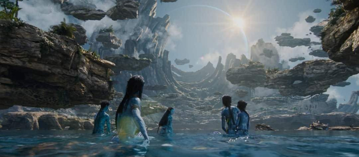 Una imagen del tráiler de la segunda entrega de AVatar, titulada La Forma del agua