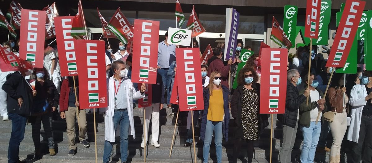 Protesta sindical de CCOO en Andalucía