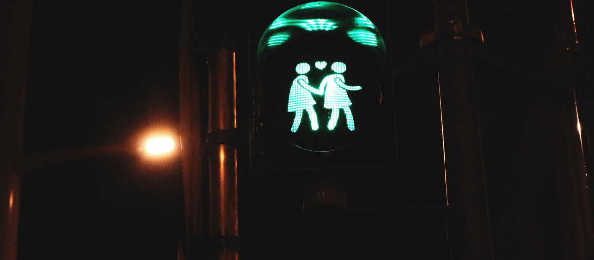 Semáforo de temática LGTB en Austria