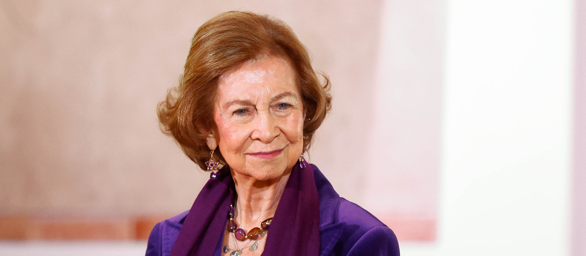 Spanish Queen Sofia of Greece during the delivery of European heritage awards "Europa Nostra awards" for good practices in cultural and natural heritage, May 3, 2022