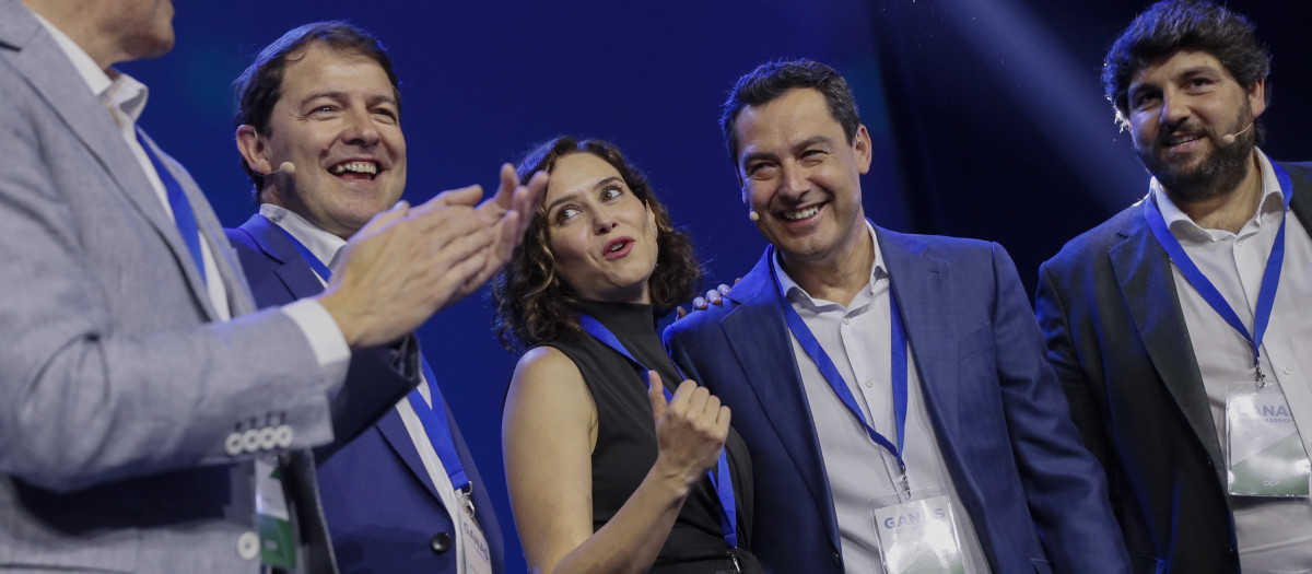 Los presidentes regionales del PP en el Congreso del PP de Madrid