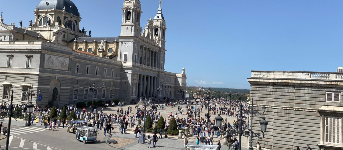 Turistas en el centro de Madrid