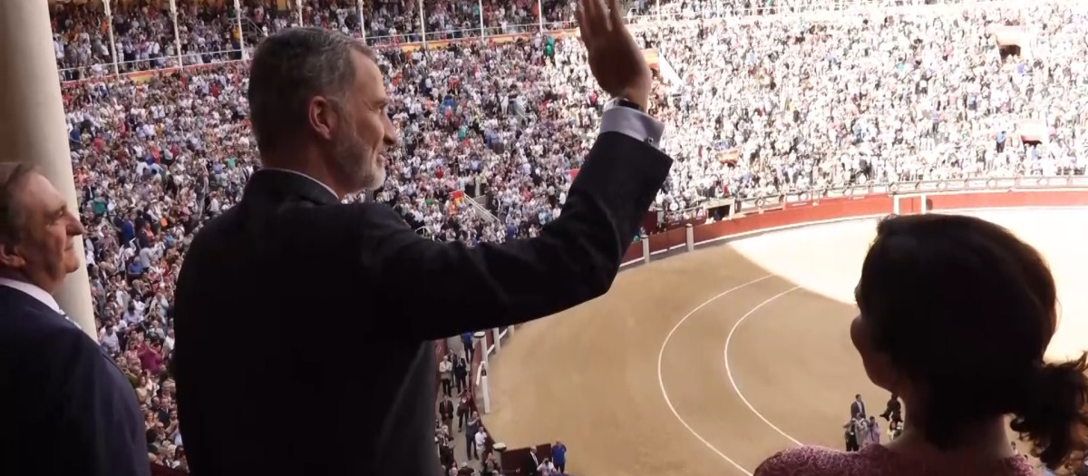 Su Majestad Felipe VI en la plaza de toros de Las Ventas