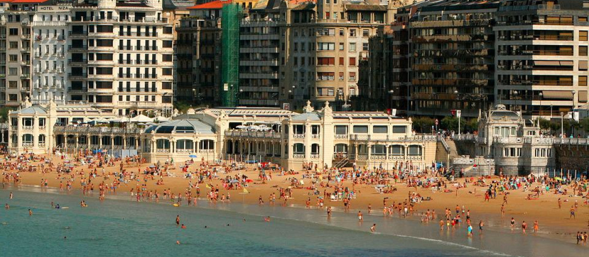 La Playa de la Concha, en San Sebastián.