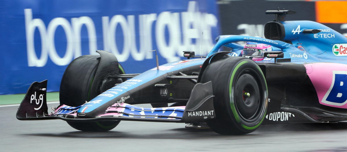 El Alpine de Fernando Alonso, en el GP de Canadá