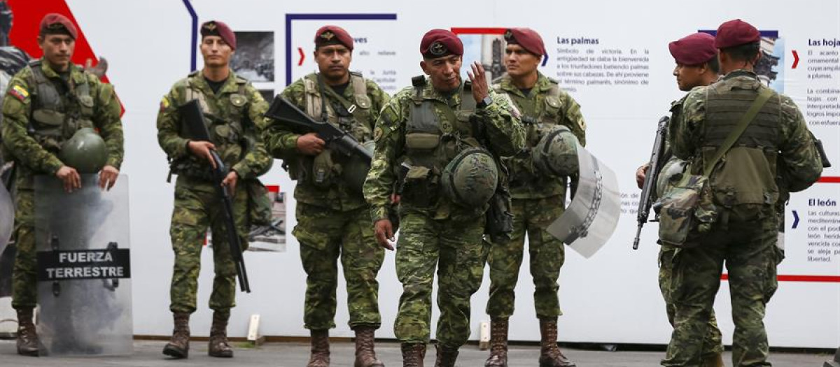 Ejercito en las calles de Ecuador. Estado de excepción. junio 2022