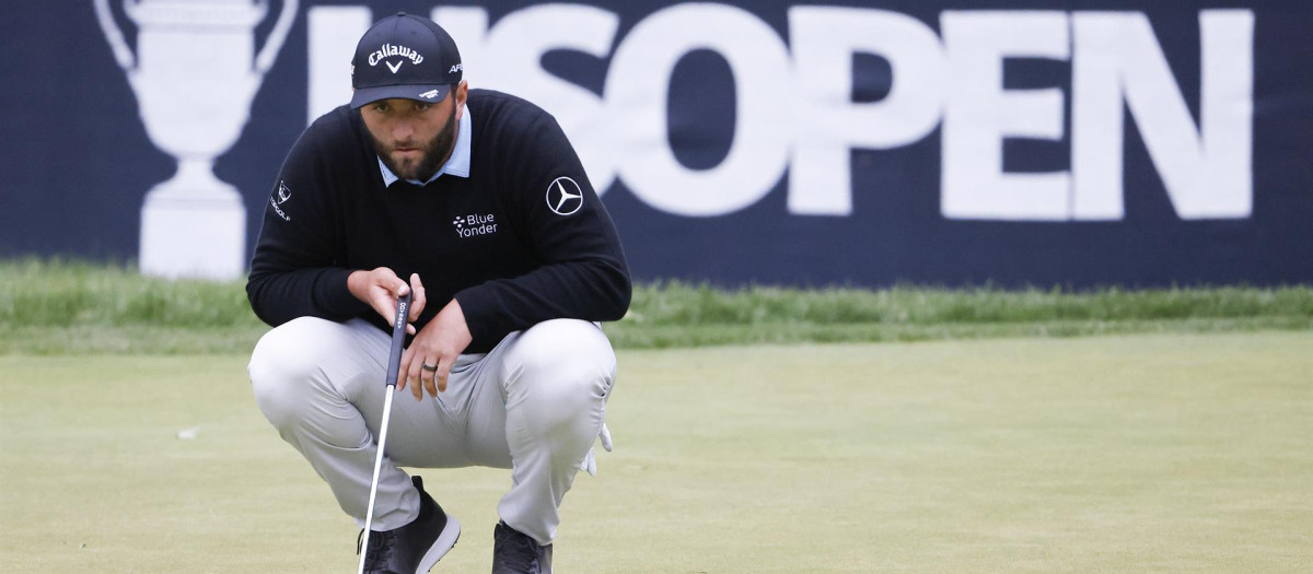 Jon Rahm, durante el US Open de golf