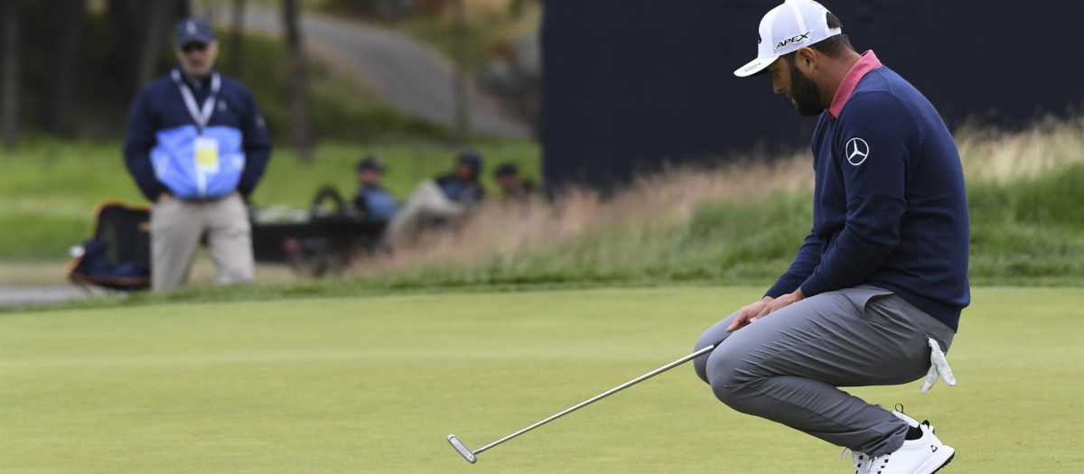 Jon Rahm durante la última jornada del US Open de golf