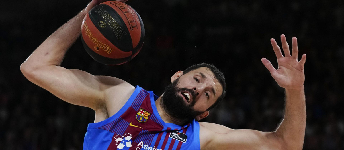 Nikola Mirotic en uno de los cuatro partidos de la final de la Liga ACB