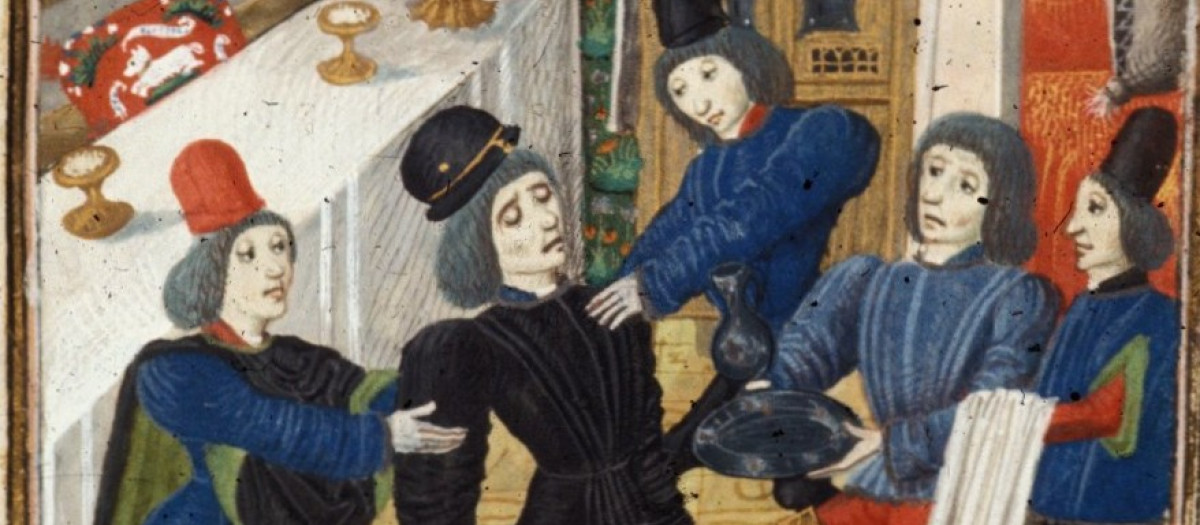 La muerte de Fébus, Chroniques de Froissart, Londres