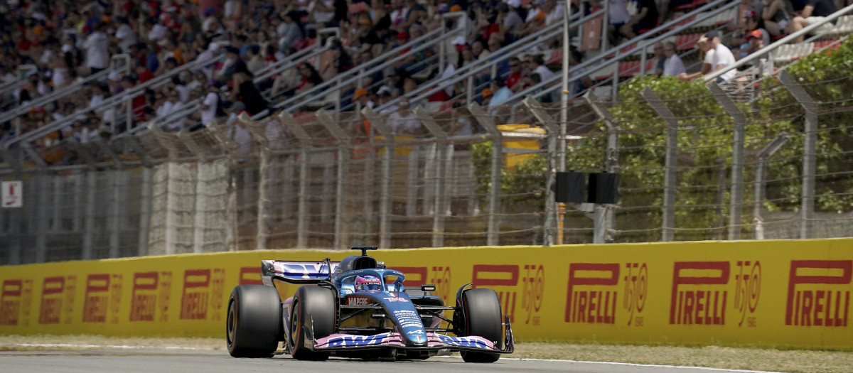 Fernando Alonso rodando en el circuito de Montmeló