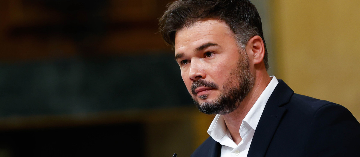 Gabriel Rufian during the plenary session in the congress of deputies, in Madrid May 26, 2022