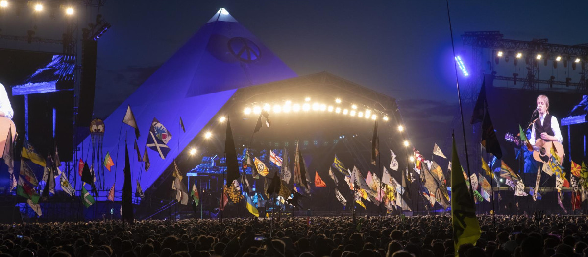 Un momento de la actuación de Paul McCartney el pasado 25 de junio en Glastonbury