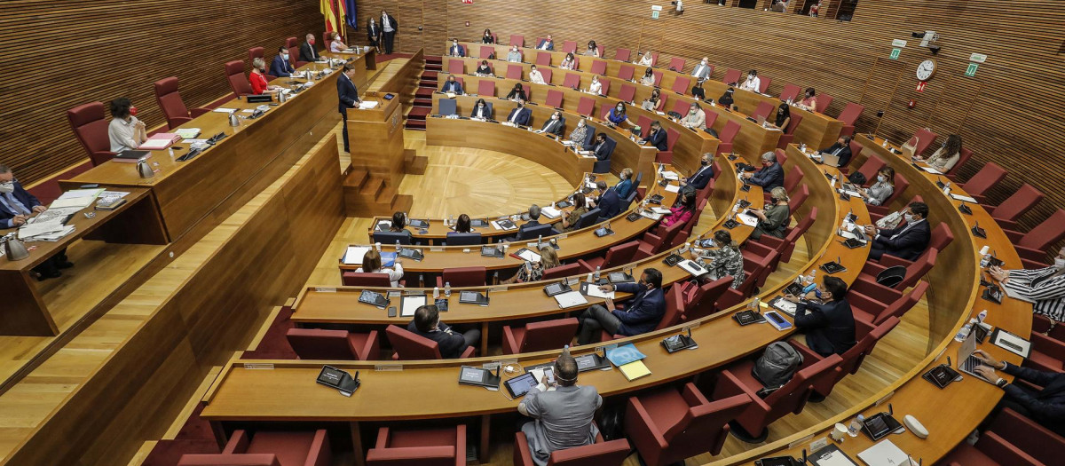 El hemiciclo de las Cortes Valencianas