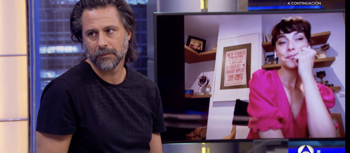 Hugo Silva y Belén Cuesta, durante su entrevista en 'El Hormiguero'