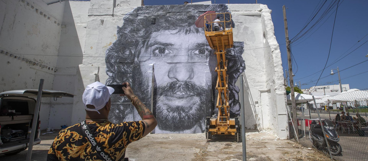 Mural de Camarón de la Isla en San Fernando, Cádiz