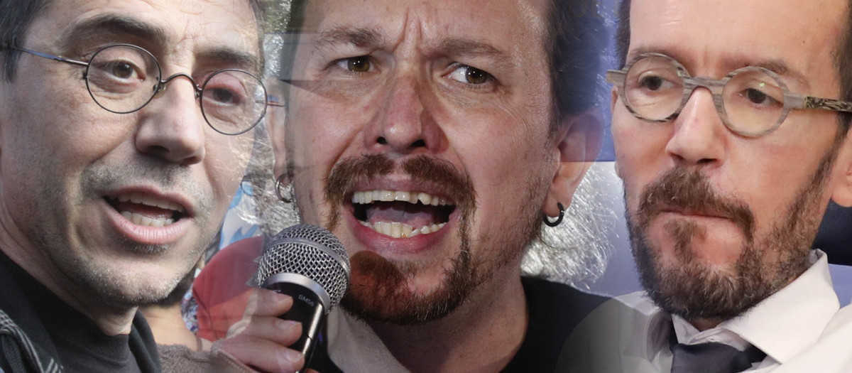 Monedero, Pablo Iglesias y Echenique