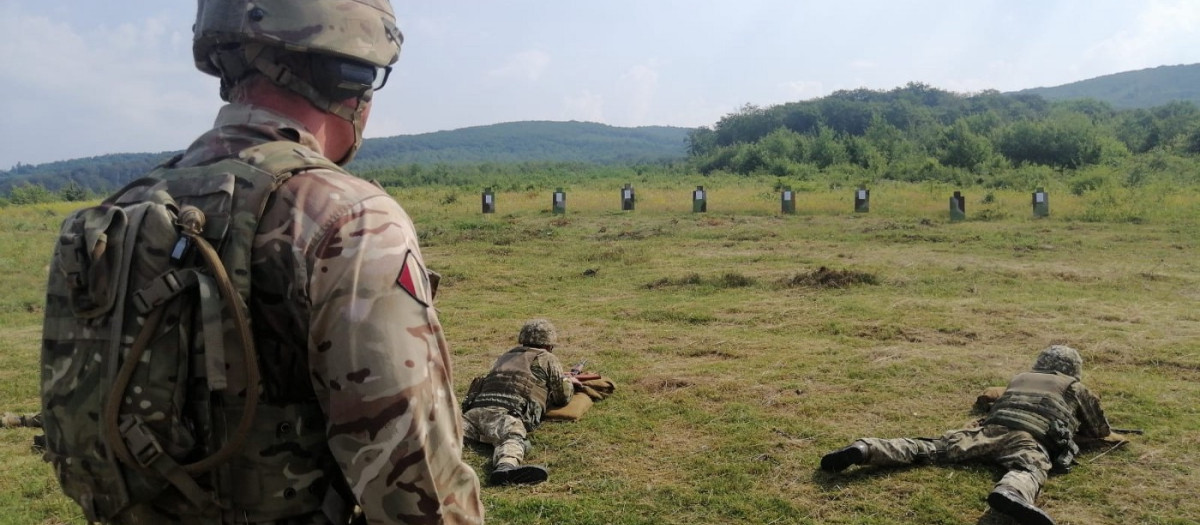 Entrenamientos a soldados ucranianos en Wiltshire, Reino Unido